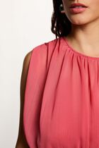 Draped long dress antique pink women