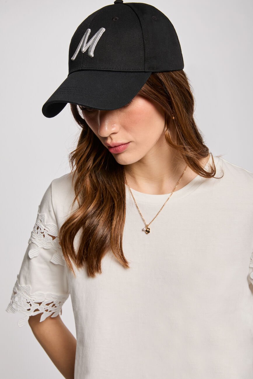 Casquette brodée M noir femme