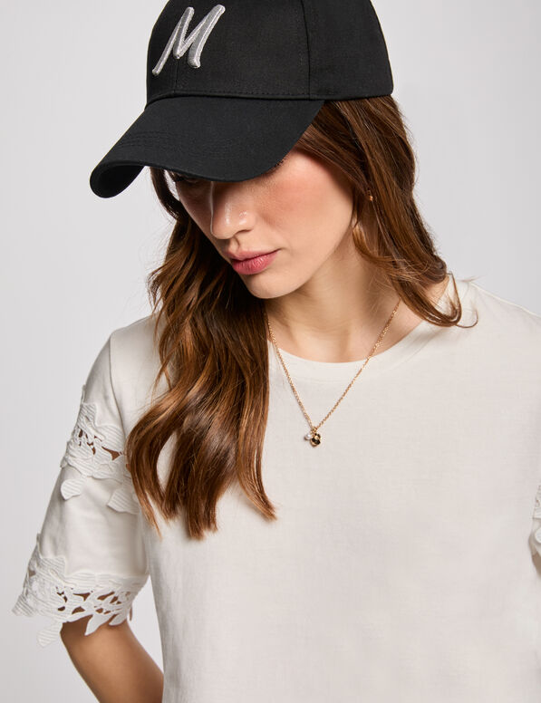 Casquette brodée M noir femme