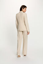 Tailored collar blazer beige women