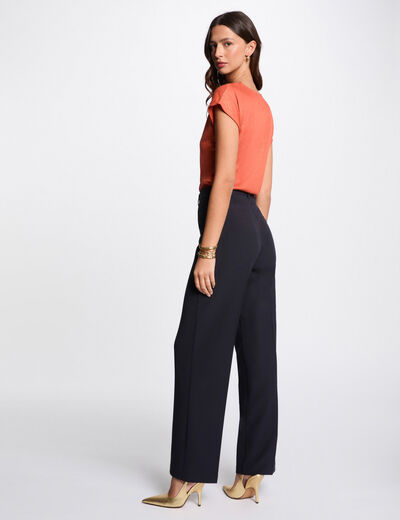 Short-sleeved t-shirt dark orange women