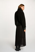 short coat with tailored collar black women Short coat with tailored collar black women