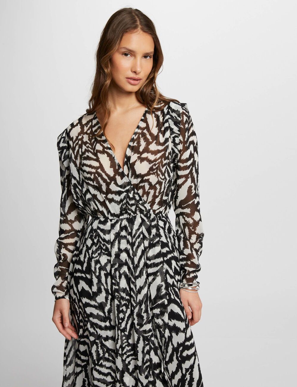 Printed maxi dress multicolored women