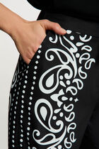 Flowy printed trousers black women