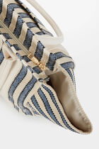 Striped tote bag ecru women