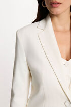 Pinstripe blazer jacket white women