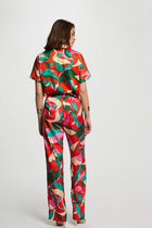 Printed straight trousers multicolor women