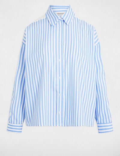 Striped long-sleeved shirt multicolor women