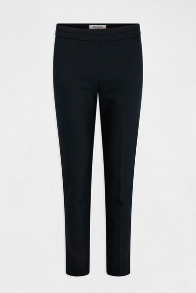 Cropped cigarette trousers navy ladies'