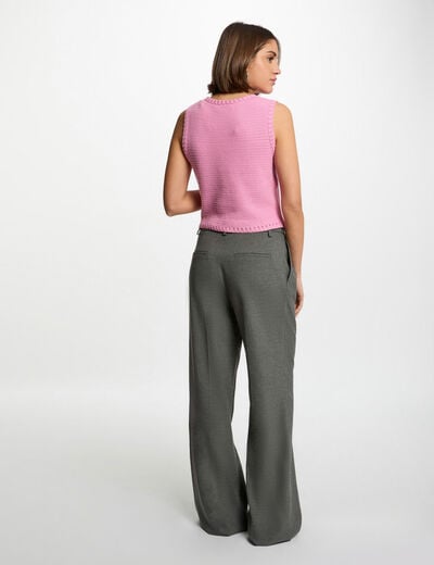 Sleeveless cardigan pink women