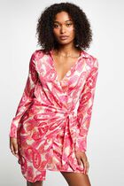 Wrap midi dress multicolor women