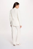 Pinstripe blazer jacket white women