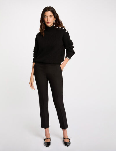 Cropped cigarette trousers black women