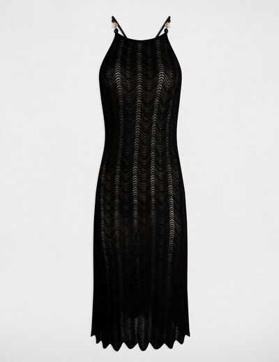 Fitted knitted dress black women