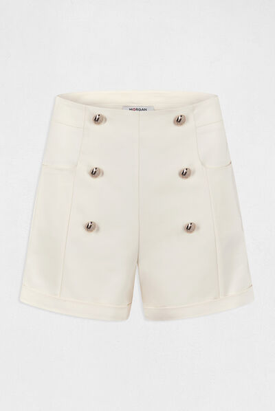 Straight city shorts with buttons  ladies'