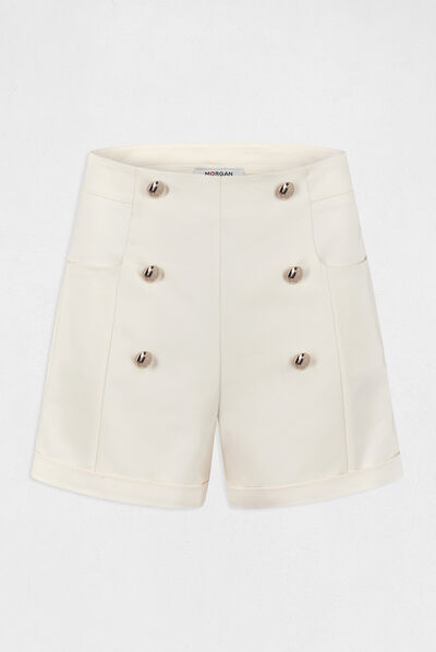 Straight city shorts with buttons  ladies'