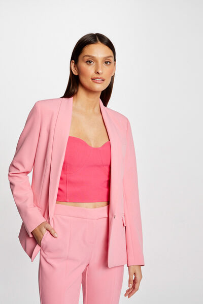 Straight jacket with shawl collar  ladies'