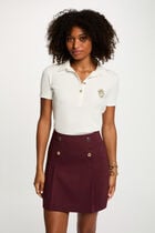 Fitted short skirt plum women