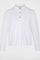 Straight shirt with notched collar white women
