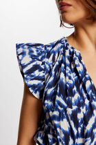 Printed waisted short dress multicolored women