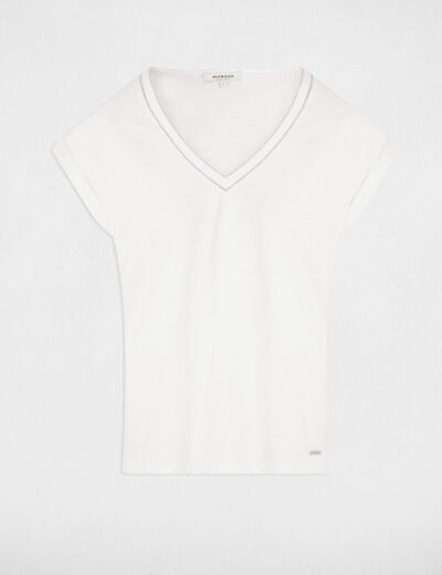 Short-sleeved t-shirt ivory women