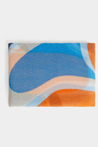 Pleated printed scarf multicolor women
