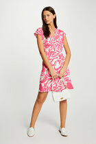Printed A-line mini dress multicolored women