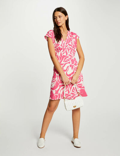 Printed A-line mini dress multicolored women