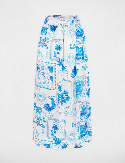 Printed maxi skirt multicolor women
