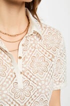 Short-sleeved polo white women