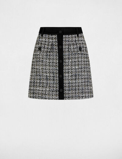 Mini tweed skirt multicolored women