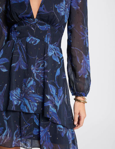 Printed A-line mini dress multicolor women