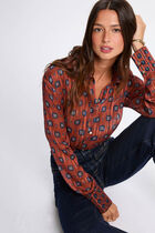 Flowy printed shirt multicolor women