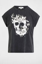 Short sleeve T-shirt dark grey women