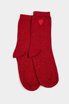 Set of 3 heart socks multicolor women