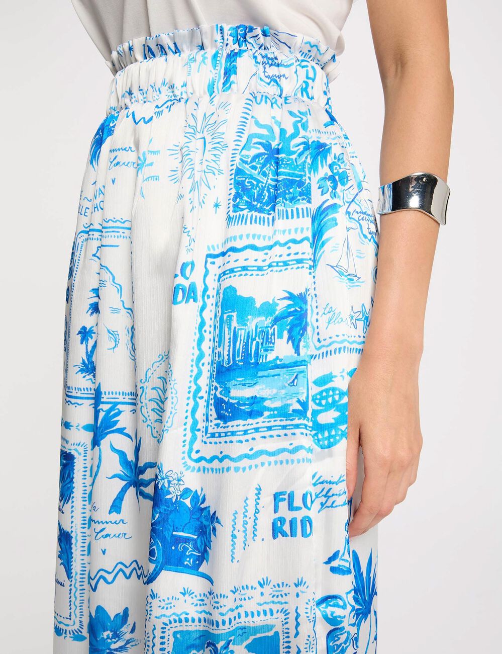 Printed maxi skirt multicolor women