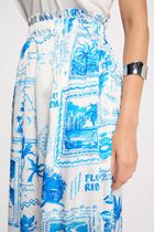 Printed maxi skirt multicolor women