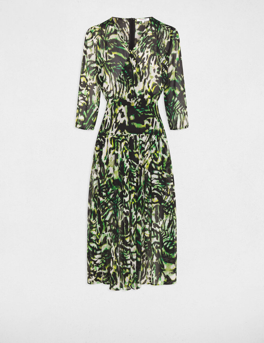 Printed loose maxi dress multicolored women