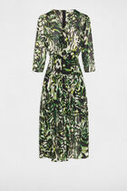 Printed loose maxi dress multicolored women
