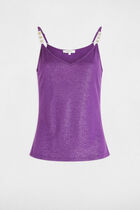 Vest top thin straps purple women