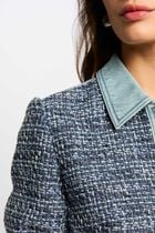 Veste courte tweed multicolore femme