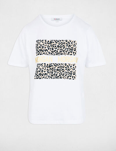 Round neck t-shirt white women