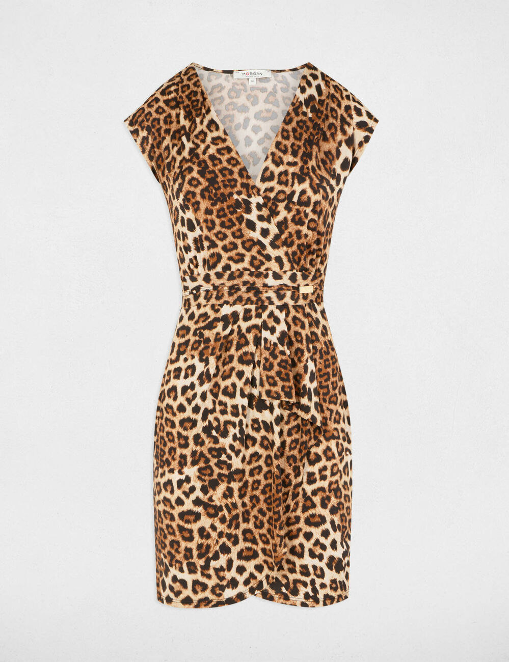 Printed fitted mini dress multicolor women