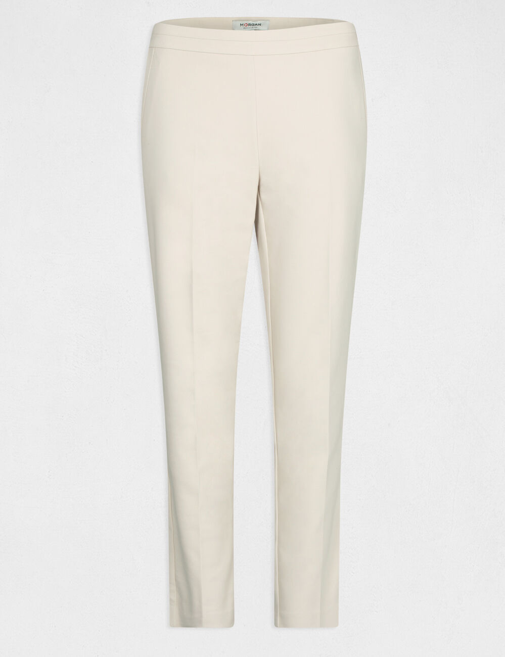 Cropped cigarette trousers ivory women