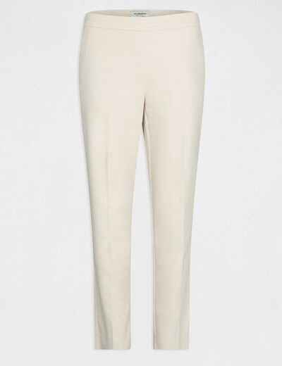 Cropped cigarette trousers ivory women