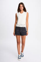 Sleeveless sweater white women