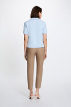 Cropped cigarette trousers taupe women