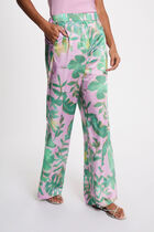 High-waisted wide-leg trousers multicolor women