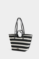 Woven tote bag white women