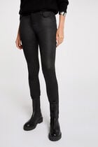Slim trousers with wet effect black women